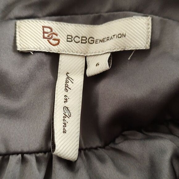 BCBGeneration  pewter  party wedding graduation dress  Sz 6 - Picture 6 of 6